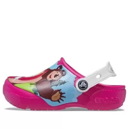(GS) Crocs Fun Lab Masha e o Urso Patch Clogs ‘Candy Pink’