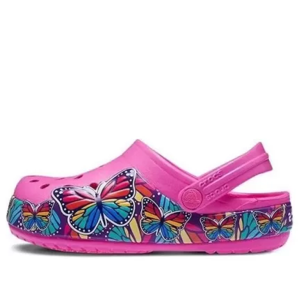 (GS) Crocs Fun Lab Multi Butterfly Band Light Clogs ‘Pink Blue’