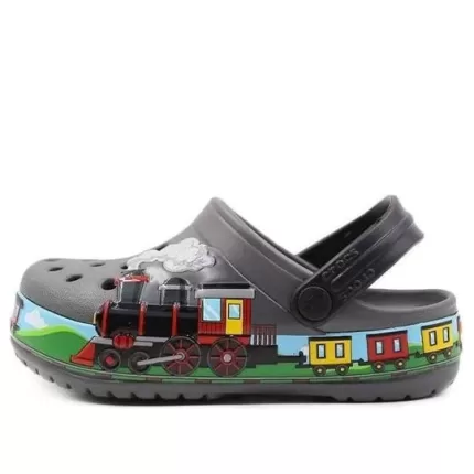 (GS) Crocs Fun Lab Train Band Clogs ‘Grey Multi’
