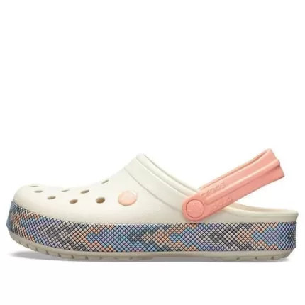 (GS) Crocs Galeria Crocband Clogs ‘Rosa Branco’