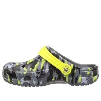 (GS) Crocs Gráfico sazonal Baya Clogs ‘Cinza Preto Amarelo’