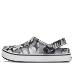 (GS) Crocs Impresso fora da quadra Clogs ‘Cinza Preto Branco’