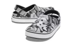 (GS) Crocs Impresso fora da quadra Clogs ‘Cinza Preto Branco’