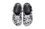 (GS) Crocs Impresso fora da quadra Clogs ‘Cinza Preto Branco’