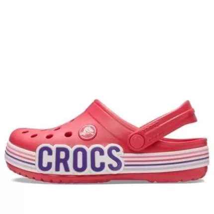 (GS) Crocs Listra do logotipo Crocband Clogs ‘Vermelho Branco’