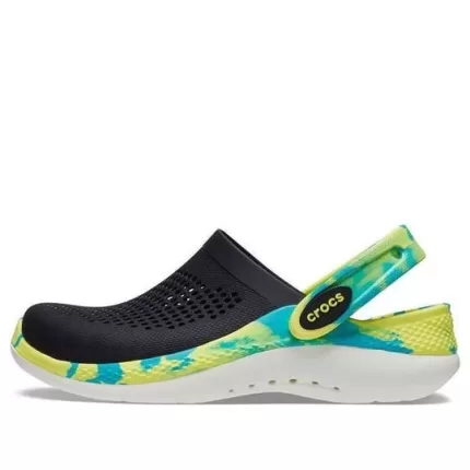 (GS) Crocs LiteRide 360 ​​Marmorizado Clogs ‘Preto Verde Aqua’