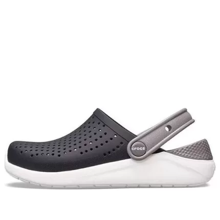(GS) Crocs LiteRide Clogs ‘Preto Cinza Branco’