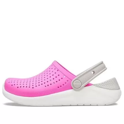 (GS) Crocs LiteRide Clogs ‘Rosa Branco Cinza’