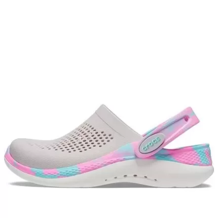(GS) Crocs Literide 360 ​​Marmoreado Clogs ‘Cinza Rosa Azul’