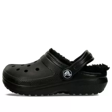 (GS) Crocs Tamanco Forrado Sandálias Outdoor ‘Preto’