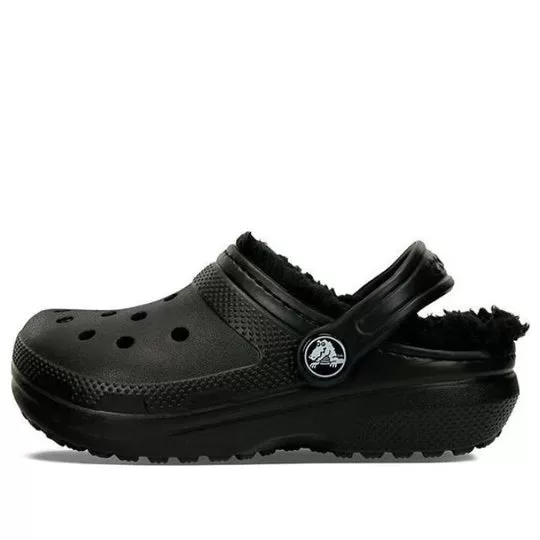 (GS) Crocs Tamanco Forrado Sandálias Outdoor ‘Preto’