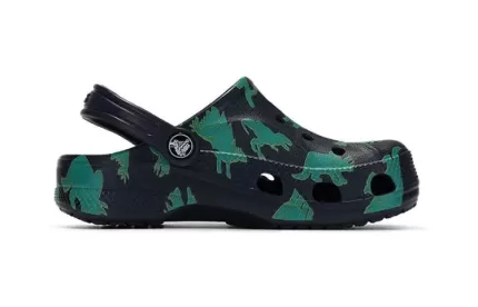 Infantil Crocs Classic tamanco Sandálias Esportivas ‘Verde Preto’