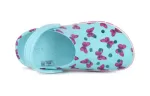 (PS) Crocs 4 Impressão Outdoor Salto Plano Beach Sports Sandálias Azul