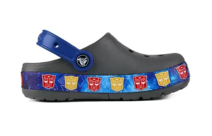 (PS) Crocs CFL Transformers Bnd Lt Slate Graffiti Outdoor Casual Sandálias Cinzentas