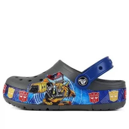 (PS) Crocs CFL Transformers Bnd Lt Slate Graffiti Outdoor Casual Sandálias Cinzentas