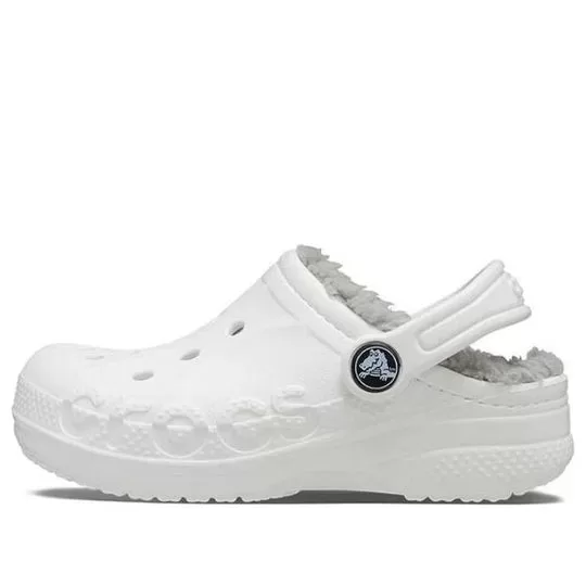(PS) Crocs Classic Baya Lined Clog ‘White Grey’