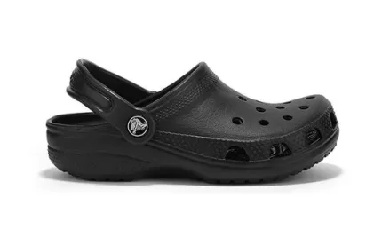 (PS) Crocs Classic Minimalista Casual Outdoor Praia Sandálias Pretas