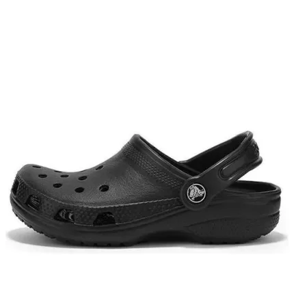 (PS) Crocs Classic Minimalista Casual Outdoor Praia Sandálias Pretas