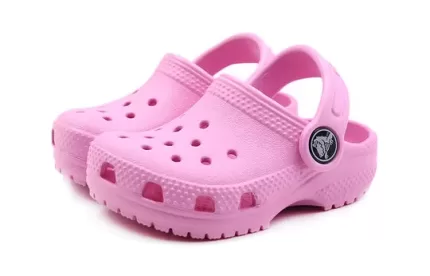 (PS) Crocs Classic Pequena Crocs Outdoor Beach Sports Sandálias Rosa