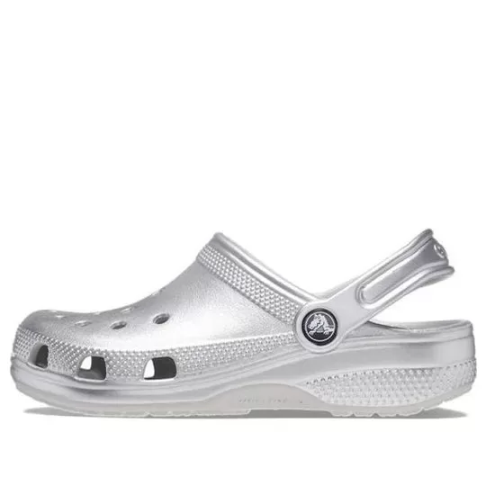 (PS) Crocs Classic Tamanco Metálico ‘Prata Metálico’