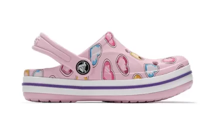 (PS) Crocs Classic Tamanco Multi-Color Padrão Sapato Rosa