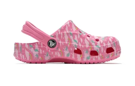 (PS) Crocs Classic Tamanco Sapato de Praia Rosa Rosa