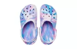 (PS) Crocs Classic Tamanco de mármore ‘Azul Roxo Rosa’