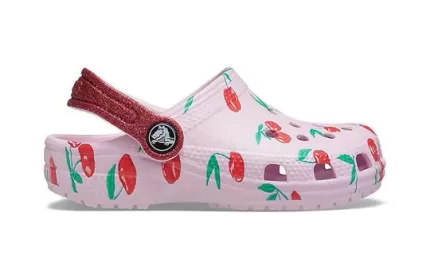 (PS) Crocs Classic tamanco Fruit Printing Stylish Sports Sandálias Rosa