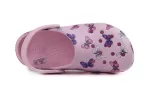 (PS) Crocs Classic tamanco Padrão Borboleta Outdoor Salto Plano Sandálias Esportivas Rosa