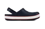 (PS) Crocs Corcband Bold Logo Minimalista Casual Azul Vermelho Sandálias ‘Blue Red’
