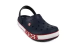 (PS) Crocs Corcband Bold Logo Minimalista Casual Azul Vermelho Sandálias ‘Blue Red’
