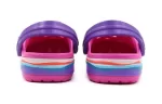 (PS) Crocs Crocband Wavy Band Pequena Crocs Sandálias Casual Rosa Roxa ‘Pink Purple’
