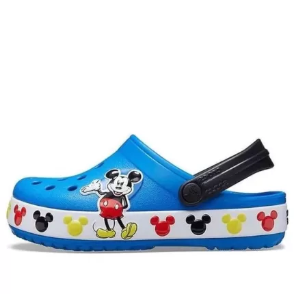 (PS) Crocs Disney Mickey Outdoor Salto Plano Sandálias Esportivas Azul