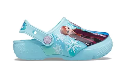 (PS) Crocs Frozen Printing Outdoor Salto Baixo Sandálias Esportivas Azul