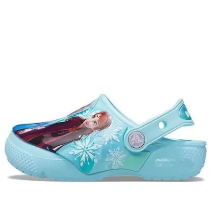 (PS) Crocs Frozen Printing Outdoor Salto Baixo Sandálias Esportivas Azul