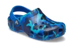 (PS) Crocs Impressão Camuflada Praia Azul Sandálias