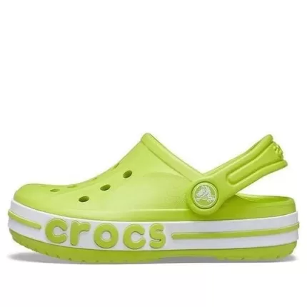 (PS) Crocs Outdoor Salto Plano Beach Sports Sandálias Verdes