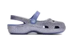 (PS) Crocs Outdoor Salto Plano Brilhante Sports Azul Sandálias
