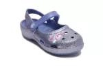 (PS) Crocs Outdoor Salto Plano Brilhante Sports Azul Sandálias