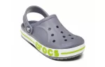 (PS) Crocs Pequena Crocs Outdoor Beach Sports Cinza Verde Sandálias ‘Grey Green’