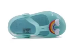 (PS) Crocs Pequena Crocs Outdoor Salto Plano Sandálias Desportivas azul gelo