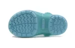 (PS) Crocs Pequena Crocs Outdoor Salto Plano Sandálias Desportivas azul gelo