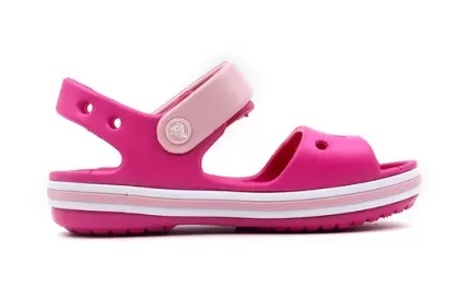 (PS) Crocs Pequena Crocs Sandálias Rosa Doce