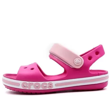 (PS) Crocs Pequena Crocs Sandálias Rosa Doce