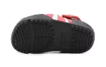 (PS) Crocs Sandálias Casual Engraçadas Pretas Vermelhas