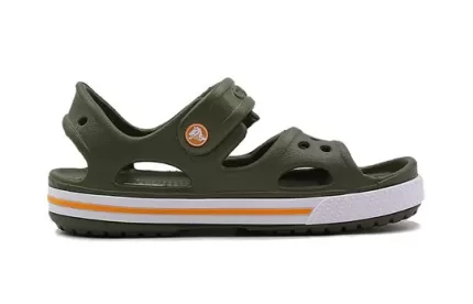 (PS) Crocs Sandálias Flat Casual Verde Exército 14854-309