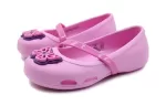 (PS) Crocs Sandálias Lina Flat Pequena Casual Rosa