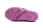 (PS) Crocs Sandálias Lina Flat Pequena Casual Rosa