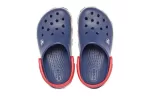 (PS) Crocs Sandálias Mickey Outdoor Salto Plano Sports Azul Profundo