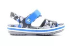 (PS) Crocs Sandálias padrão cinza claro